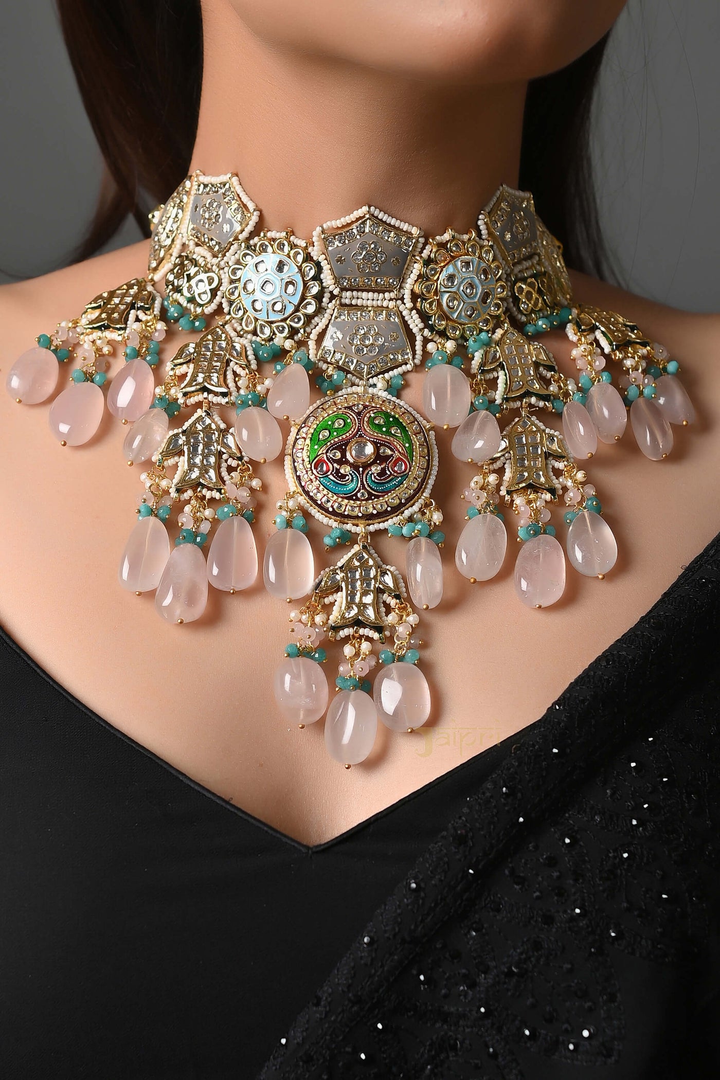 Kundan Tanjore Bridal Necklace Set