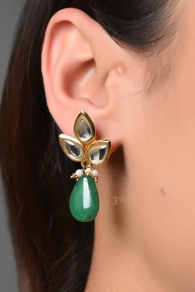 Kundan Stone Necklace Set With Earrings