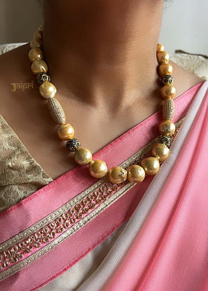 Adorable Pearl Beads Stone Necklace