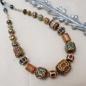 Unique Multicolor Beads Stone Necklace