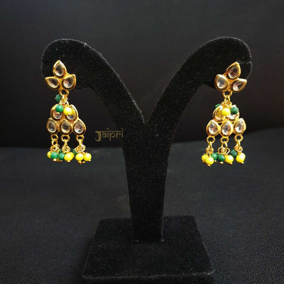 Floral Design Kundan Stud Earrings