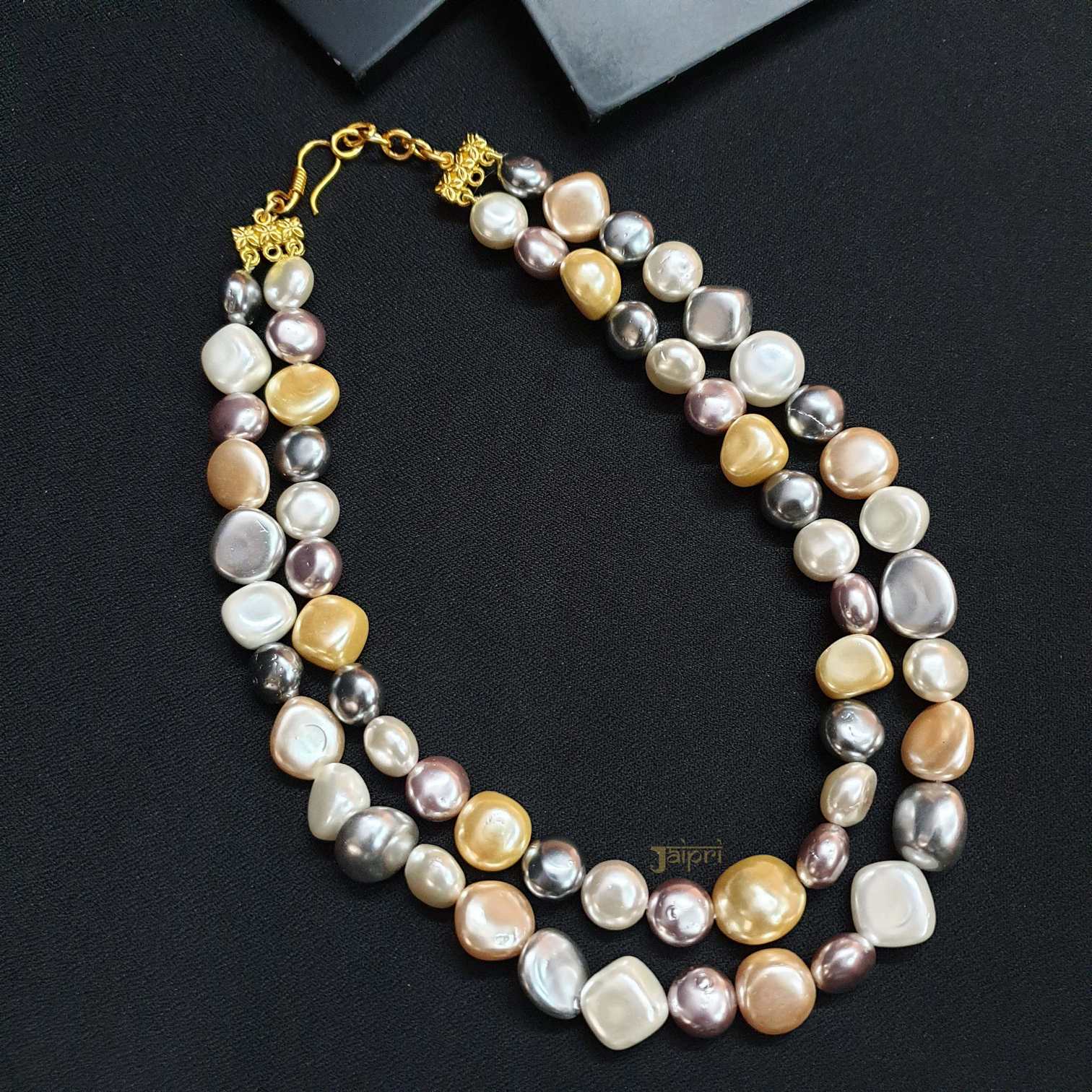 Pearls & Natural Uneven Stone Necklace