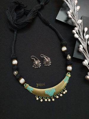 Hasli Design, Meenakari Work Necklace With Jhumki Earrings